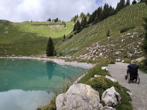 Bernold Dörrer am Stausee am Hahnenkamm in Höfen